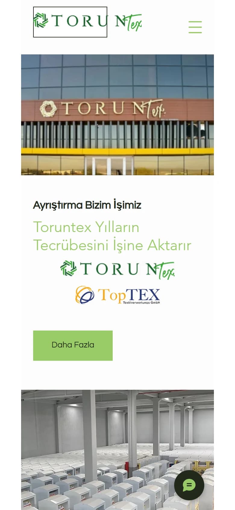 Toruntex mobil web sitesi ekran görüntüsü