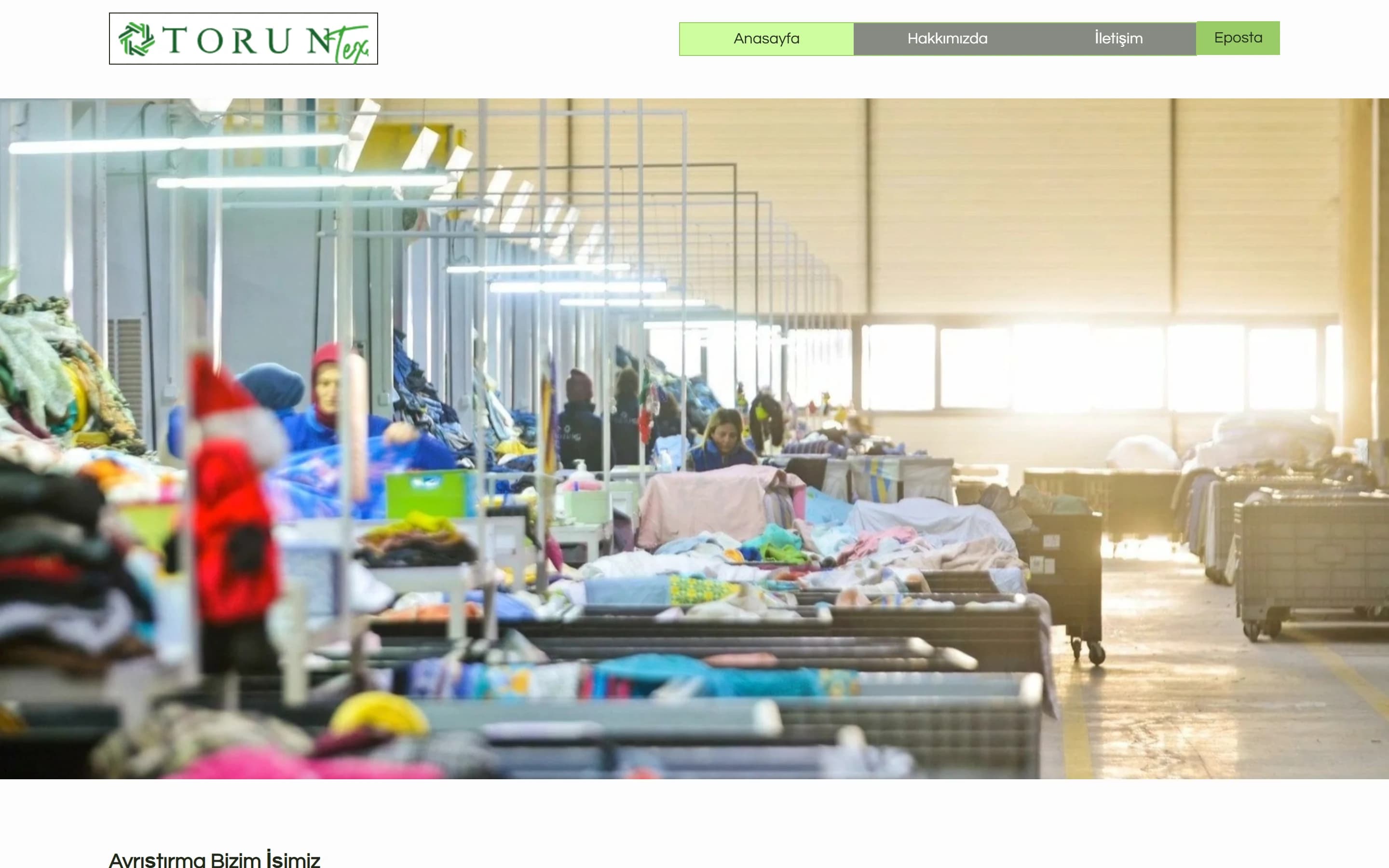 Toruntex web sitesi ekran görüntüsü
